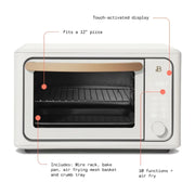 Beautiful 6 Slice Touchscreen Air Fryer Toaster Oven by Drew Barrymore