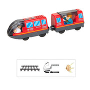 Kids Electric Train Toys Set Train Diecast Slot Toy Fit for Standard Wooden Train Track Railway