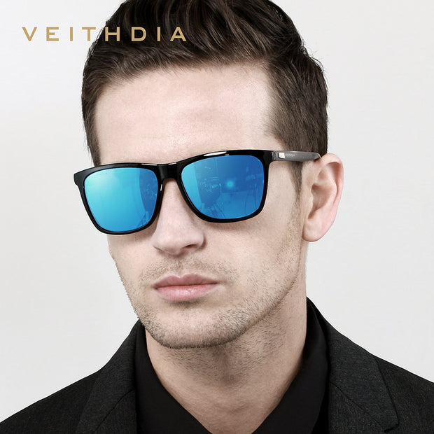 Marca VEITHDIA, gafas de sol Unisex Retro de aluminio + TR90, gafas de sol polarizadas, gafas Vintage, gafas de sol para hombres/mujeres 6108