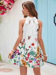 Women's Summer Tropical Sleeveless Fashion Style Desing Casual Dress