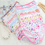 12Pc/Lot  Baby Girls Underwear Cotton Panties Kids Short Briefs Children Underpants 2-12Y