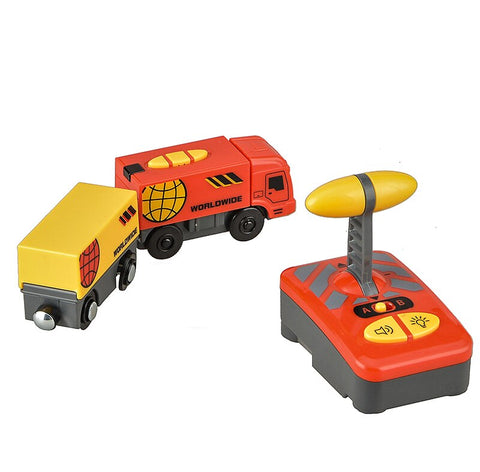 Juego de juguetes de tren eléctrico para niños, juguete con ranura fundida a presión, apto para vías de tren de madera estándar