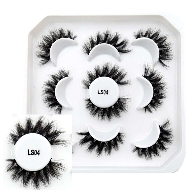 10 Pairs Mink Lashes Make Up Faux Mink Lashes Hand Made Eyelashes Reusable Eyelash Crisscross Q01