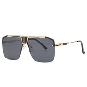 Gradient Square Sunglasses Men Women Trendy Brand Design Oversized Rimless Eyewear UV400