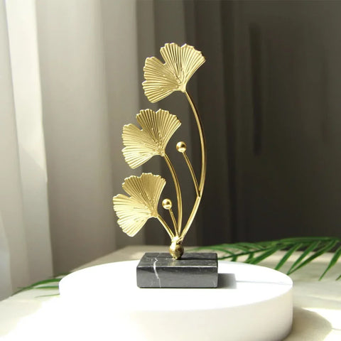 Luxury Home Decor Aesthetic Leaf Art Decoration Sculpture