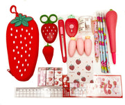 Designed Creative Carrot Strawberry Set 20pcs Pack Kids Birthday Gift Pencil Case Gel Pen School Suppliers