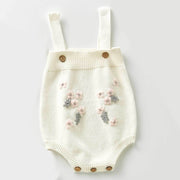 HoneyCherry Baby Girls Sweaters Flower Coat Strap Romper Crawling Clothes Kids Sweater Cardigan