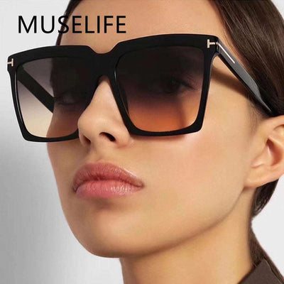 MUSELIFE Fashion Square Sunglasses Designer Luxury Women's Cat Eye UV400