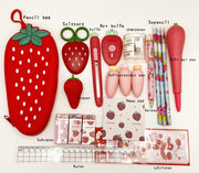 Designed Creative Carrot Strawberry Set 20pcs Pack Kids Birthday Gift Pencil Case Gel Pen School Suppliers