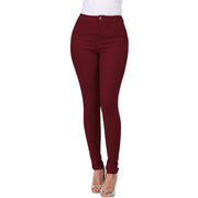 New 7 Colors High Waist Slim Fit Jeans For Women Fashion Stretch Skinny Denim Pants