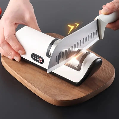 Electric Knife Sharpener Multifunctional Automatic Professional 4 Gears Kitchen Accessories