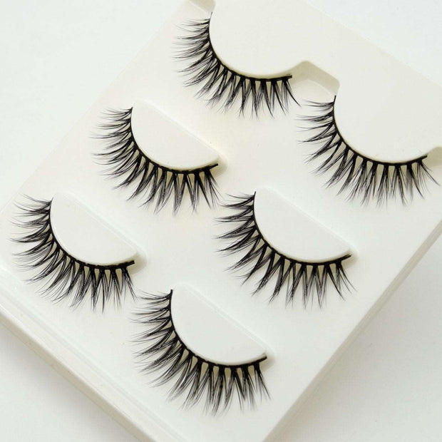 10 Pairs Mink Lashes Make Up Faux Mink Lashes Hand Made Eyelashes Reusable Eyelash Crisscross Q01