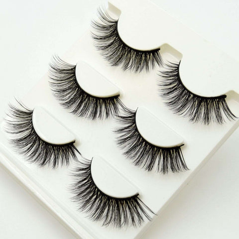 10 Pairs Mink Lashes Make Up Faux Mink Lashes Hand Made Eyelashes Reusable Eyelash Crisscross Q01