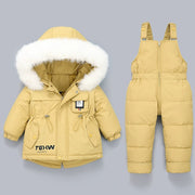 Children Coat Jacket-Jumpsuit Kids Toddler Girl Boy Clothes 2pcs Winter Outfit Suit Warm Baby Overalls Clothing Sets