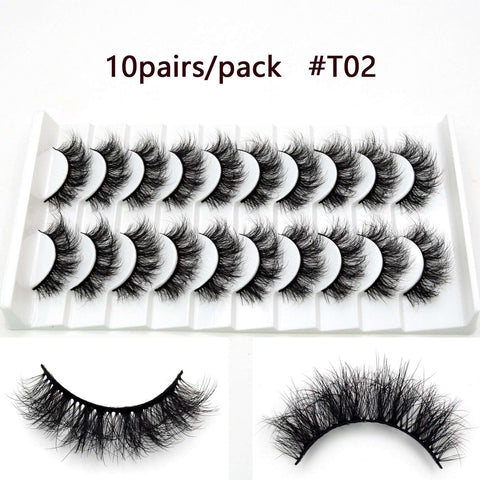 5D Mink Eyelashes Long Lasting Mink Lashes Natural Dramatic Volume Eyelashes Extension Thick Long