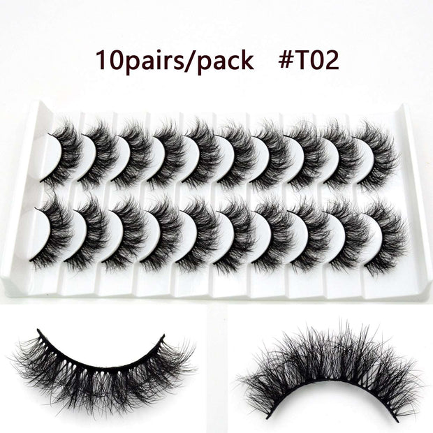 5D Mink Eyelashes Long Lasting Mink Lashes Natural Dramatic Volume Eyelashes Extension Thick Long