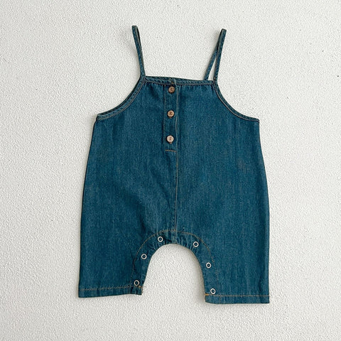 New Baby Overalls Boys Girls Denim Overalls Kids Jumpsuit Korean Fashion Children Denim Shorts