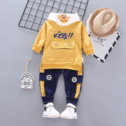 Fashion 2PC Children's Sets Boys Long Sleeves Outfits Clothing Kids Casual Cotton Tracksuits Clothes Hoodie + Trousers