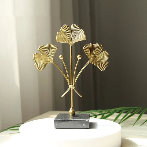 Luxury Home Decor Aesthetic Leaf Art Decoration Sculpture