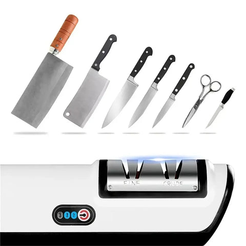 Electric Knife Sharpener Multifunctional Automatic Professional 4 Gears Kitchen Accessories