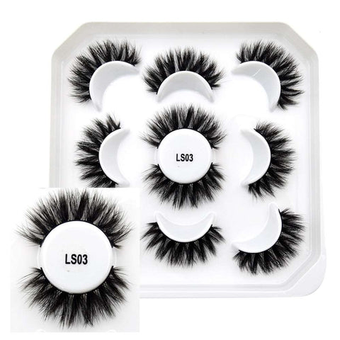 10 Pairs Mink Lashes Make Up Faux Mink Lashes Hand Made Eyelashes Reusable Eyelash Crisscross Q01