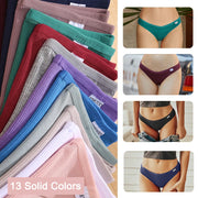 3PCS/Set G-string Cotton Women's Thong Solid Color Lingerie T-Back Design