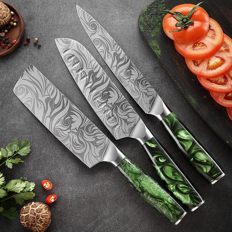 Kitchen knife Set Japanese Steel Pro Chef Knives Ultra Sharp Cooking Tool