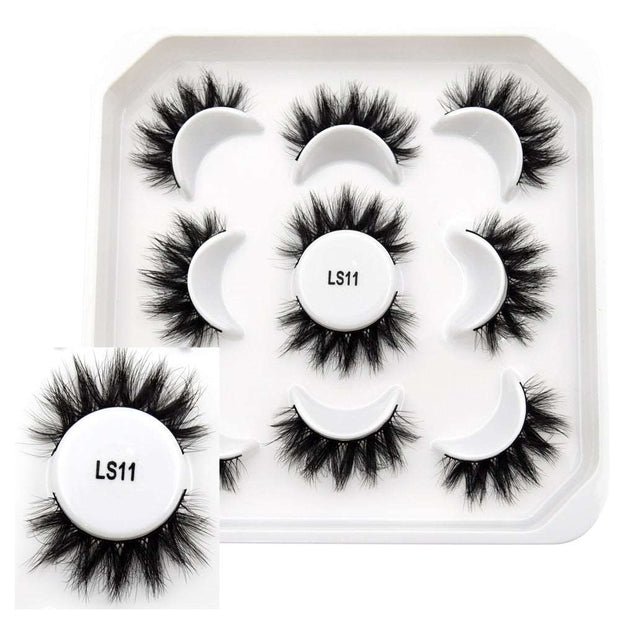 10 Pairs Mink Lashes Make Up Faux Mink Lashes Hand Made Eyelashes Reusable Eyelash Crisscross Q01