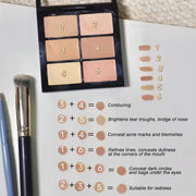 Creamy Mousse Concealer Palette Coverage Dark Eye Circles Matte Highlight Skin Tone Face Moisturizing Concealing Cream