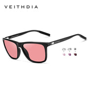 Marca VEITHDIA, gafas de sol Unisex Retro de aluminio + TR90, gafas de sol polarizadas, gafas Vintage, gafas de sol para hombres/mujeres 6108