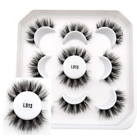 10 Pairs Mink Lashes Make Up Faux Mink Lashes Hand Made Eyelashes Reusable Eyelash Crisscross Q01