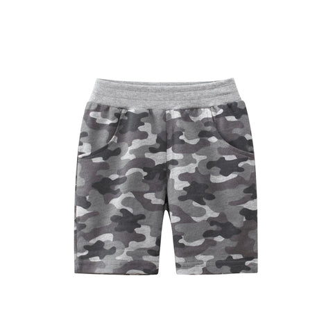 Pantalones cortos de camuflaje para niños, pantalones de algodón para niños, pantalones cortos deportivos sueltos para playa, pantalones deportivos de 2 a 7 años