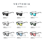 VEITHDIA Brand Sunglasses Unisex Retro Aluminum+TR90 Sunglasses Polarized Lens Vintage Eyewear Sun Glasses For Men/Women 6108