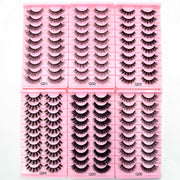 10 Pairs Mink Lashes Make Up Faux Mink Lashes Hand Made Eyelashes Reusable Eyelash Crisscross Q01