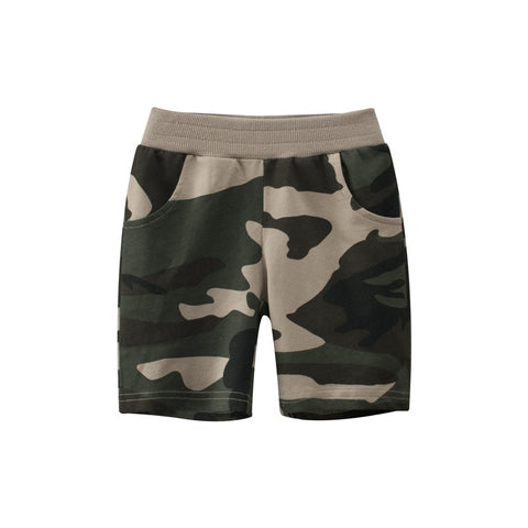 Pantalones cortos de camuflaje para niños, pantalones de algodón para niños, pantalones cortos deportivos sueltos para playa, pantalones deportivos de 2 a 7 años