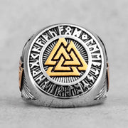 Nordic Mythology Viking Odin Stainless Steel Men's Rings Jewelry