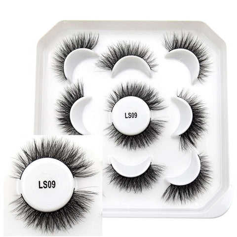 10 Pairs Mink Lashes Make Up Faux Mink Lashes Hand Made Eyelashes Reusable Eyelash Crisscross Q01