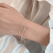 Brazalete y pulsera con abalorio redondo de plumas y borlas de atrapasueños de Color plateado ajustable para mujer, joyería elegante sl209