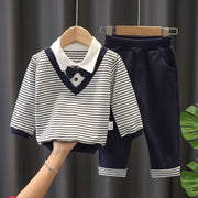 Conjuntos de 2 piezas de moda para niños, trajes de manga larga para niños, ropa informal de algodón, chándales, ropa con capucha y pantalones