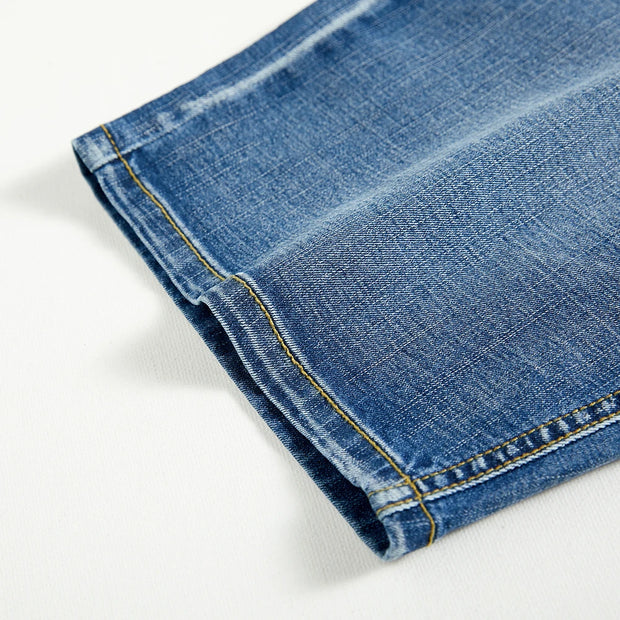 Summer Denim Stretch Fashion Design Men's Jeans Slim Straight