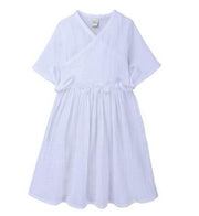 Vestido liso para niña, vestido informal para niño pequeño, vestido de princesa sin mangas de lino y algodón