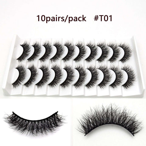 5D Mink Eyelashes Long Lasting Mink Lashes Natural Dramatic Volume Eyelashes Extension Thick Long