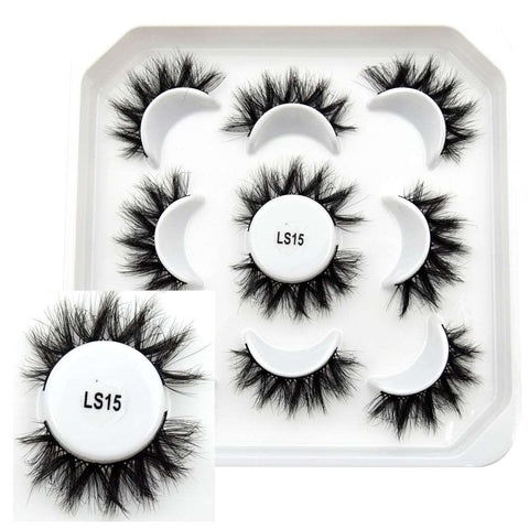 10 Pairs Mink Lashes Make Up Faux Mink Lashes Hand Made Eyelashes Reusable Eyelash Crisscross Q01