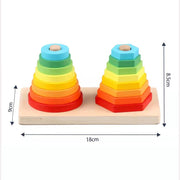 Rompecabezas de madera para niños, juguetes Montessori, dibujos animados gráficos coloridos, juguete de aprendizaje de iluminación temprana, rompecabezas con forma de Animal