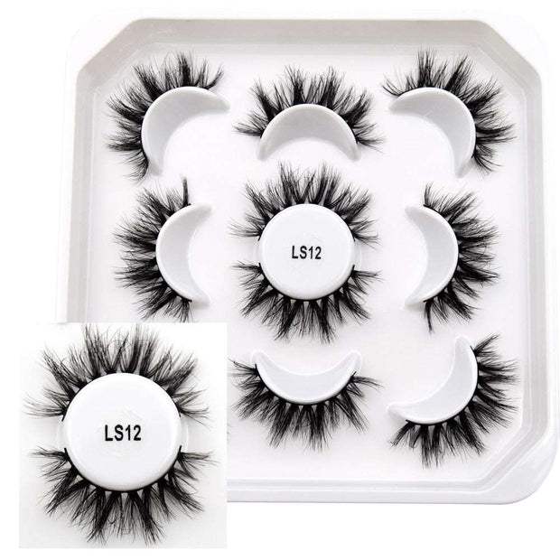 10 Pairs Mink Lashes Make Up Faux Mink Lashes Hand Made Eyelashes Reusable Eyelash Crisscross Q01