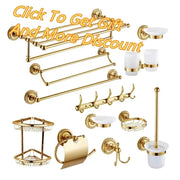 Gold Bathroom Accessories Bath Brass Soap Dish Set Toilet Life Bathroom Rack Paper Holder Bathroom Appliance