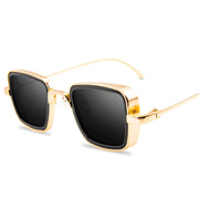 New Metal Steampunk Sunglasses for Men Women Square Stylish Brand Shades UV400