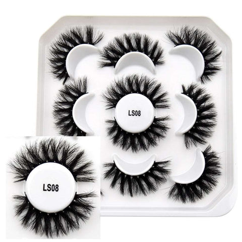 10 Pairs Mink Lashes Make Up Faux Mink Lashes Hand Made Eyelashes Reusable Eyelash Crisscross Q01