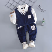 Fashion 2PC Children's Sets Boys Long Sleeves Outfits Clothing Kids Casual Cotton Tracksuits Clothes Hoodie + Trousers