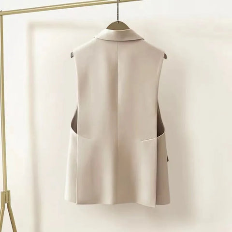 Sleeveless Women's Vests Tailored Coat Jackets Luxury Designer Fashion